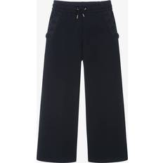 Chloé Girls Navy Blue Cotton Wide-Leg Joggers