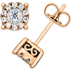 Macy's Rose Gold Earrings Macy's Stud Earrings - Rose Gold/Diamonds