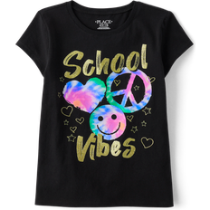 The Children's Place Black T-shirts The Children's Place Girl's School Vibes Graphic Tee - Black