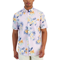 Purple Shirts Club Room Men's Naranja Floral Poplin Shirt, Created for Macy's Lavender