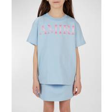 Amiri Kid's Gradient Logo-Print T-Shirt, 4-12 CERULEAN