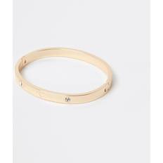 River Island Womens Gold Stainless Steel Heart Cuff Bracelet One