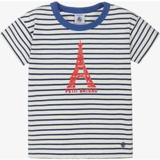 Petit Bateau Tops Children's Clothing Petit Bateau Boys Blue Striped Cotton Paris T-Shirt 5 year