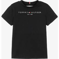 Tommy Hilfiger Boys Black Cotton Flag Logo T-Shirt