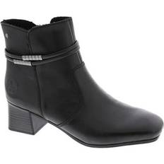 Rieker Ankle Boots Rieker Susi 73 Womens Leather Square Toe Ankle Boots