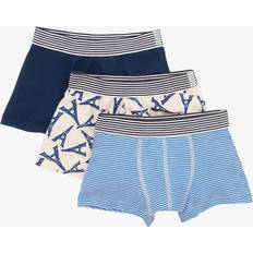 Blue Boxer Shorts Children's Clothing Petit Bateau Boys Blue Cotton Boxer Shorts 3 Pack