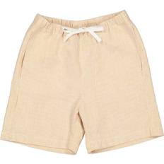 Beige Badbyxor Barnkläder MarMar Fine Cotton Dijon Stripe Pal Shorts år/104