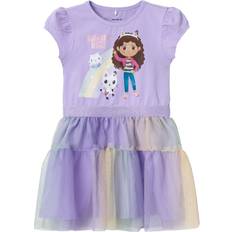 Jenter Kjoler Name It Kleid NmfMaud Gabby Purple Rose m. Glitzer Jahre 116 Kleider