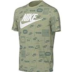 Green T-shirts Children's Clothing Nike Kid's Sportswear Club Printed T-shirt - Olive Aura