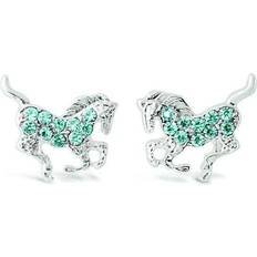 Children Earrings Kelley Kids Galloping Horse Earrings Aqua