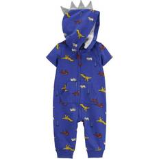 Carter's Baby Boys Dino-Print Full-Zip Hooded Jumpsuit Blue Newborn