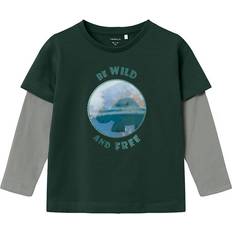 Jungen Blusen & Tuniken Name It Bluse NmmKekan Pine Grove m. Holografisch Print Jahre 110 Blusen