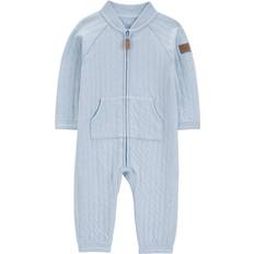 1-3M Jumpsuits Children's Clothing Carter's Baby Boys Zip-Up Doubleknit Jumpsuit NB Blue