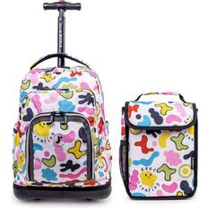 Unisex School Bags J World Lollipop 16" Rolling Backpack And Lunch Bag Kiddo