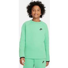 Nike Black Sweatshirts Nike Boys' Sportswear Tech Fleece Sweatshirt Spring Green/Black/Black