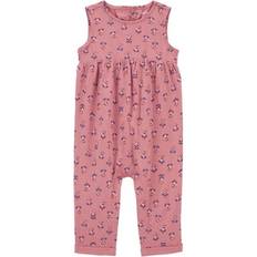 1-3M Jumpsuits Carter's Baby Girls Sleeveless Jumpsuit, Newborn, Pink Newborn