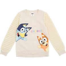 Sweatshirts Bluey Bingo Girls Fleece Fur Sweatshirt Toddler/Child White 4T