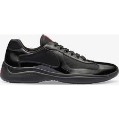 Prada Trainers Prada Mens Black America’s Cup Leather and Mesh Trainers BLACK