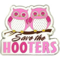 Gray Brooches Pinmart Sold by: Inc. Breast Cancer Awareness Save the Hooters Owl Enamel Lapel