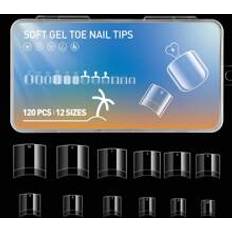 Nagelprodukter Shein S Fake Toenails 120PCS Half Cover Toe Nail Tips