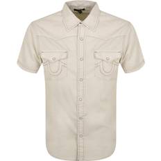 True Religion Skjorter True Religion Short Sleeve Dyed Western Shirt - Vinterhvid