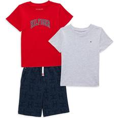 Tommy Hilfiger Boys Other Sets Tommy Hilfiger Little Boy's 3-Piece Tees & Shorts Set Red 4T 4T