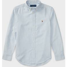 Shirts Polo Ralph Lauren Boy's Cotton Oxford Stripe Sport Shirt, S-XL BLUE PATTERN