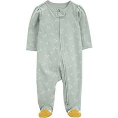 9-12M Jackets Children's Clothing Carter's Baby Girls Printed One-Piece Pajama, Green, Newborn Green 300 Newborn