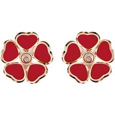 Chopard Rose Gold And Diamond Happy Hearts Flowers Clip-On Earrings rose gold One