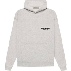 Gray - Men Tops Fear of God Essentials Hoodie - Light Oatmeal