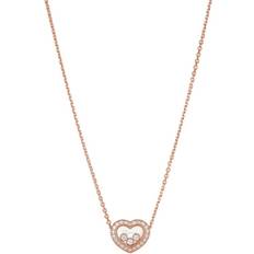 Chopard Rose Gold And Diamond Happy Diamonds Necklace rose gold One