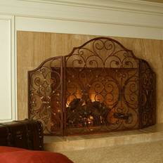 Grey Fireplace Screens SPI Home Provincial Fireplace Screen 55321