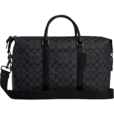 Coach Black Duffle Bags & Sport Bags Coach Ellery Small Duffle Bag In Signature Canvas - Gunmetal/Charcoal/Black