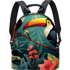 Toucan Stylish Leather Backpack - Multicolour