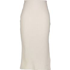 Slim - Women Skirts Nike Sportswear Chill Knit Ribbed Midi Skirt - Beige