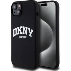 DKNY iPhone 15 Plus Liquid Silicone Arch Logo-Skal MagSafe-kompatibelt Svart