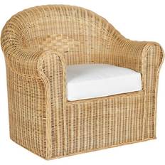 White Patio Chairs Beliani Boho Garden Armchair
