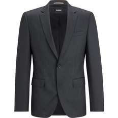 3XL - Slim Blazers BOSS Single Breasted Jacket - Dark Grey