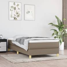 160 cm Betten-Sets Homie Boxspringbett mit Matratze 90x190 cm Taupe Betten-Sets