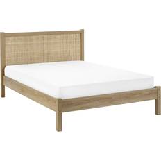 Oak Bed Frames Julian Bowen Padstow Double Rattan and Oak 145x200cm