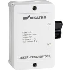 MTO Elartikler MTO Sikkerhedsafbryder 16A 4P grå/sort KSM416U/2xM20