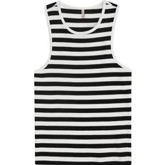 Kurze Ärmel Tanktops Kids Only Top 'KOGNESSA' schwarz weiß 146-152