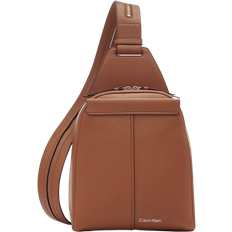 Backpacks Calvin Klein Millie Convertible Leather Backpack - Caramel