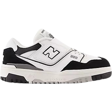 New Balance Little Kid's 550 Bungee Lace with Top Strap - White/Black/Rain Cloud