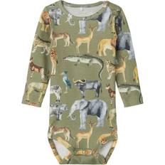 Name It Long Sleeved Romper - Oil Green (13229729)