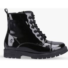 Boots Hush Puppies Lauren Patent Junior Shoe Black Infant