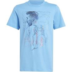 adidas Kid's Messi Football Graphic T-shirt - Blue Burst