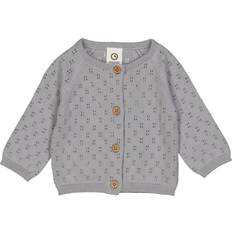 1-3M Trøjer Børnetøj Müsli Jasmin Blue Strik Pointelle Cardigan