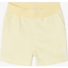 Flæser Bukser Børnetøj Name It Velour Shorts Debbie Pastel Yellow