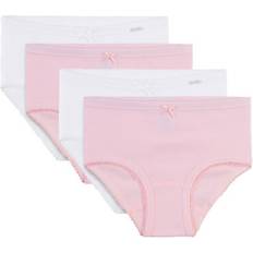 Jungen Unterhosen Sanetta mädchen 4er pack hipslip slip, unterhose, einfarbig Weiß/Rosa